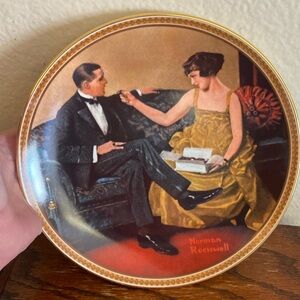 5/$10❤️❤️Vintage 80s Norman Rockwell “Flirting In The Parlor” Collector’s Plate